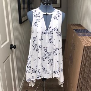 White flowery Free people dress